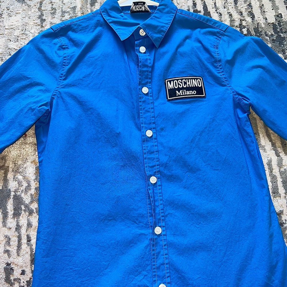 Moschino Teen Long Sleeve Logo Print Shirt